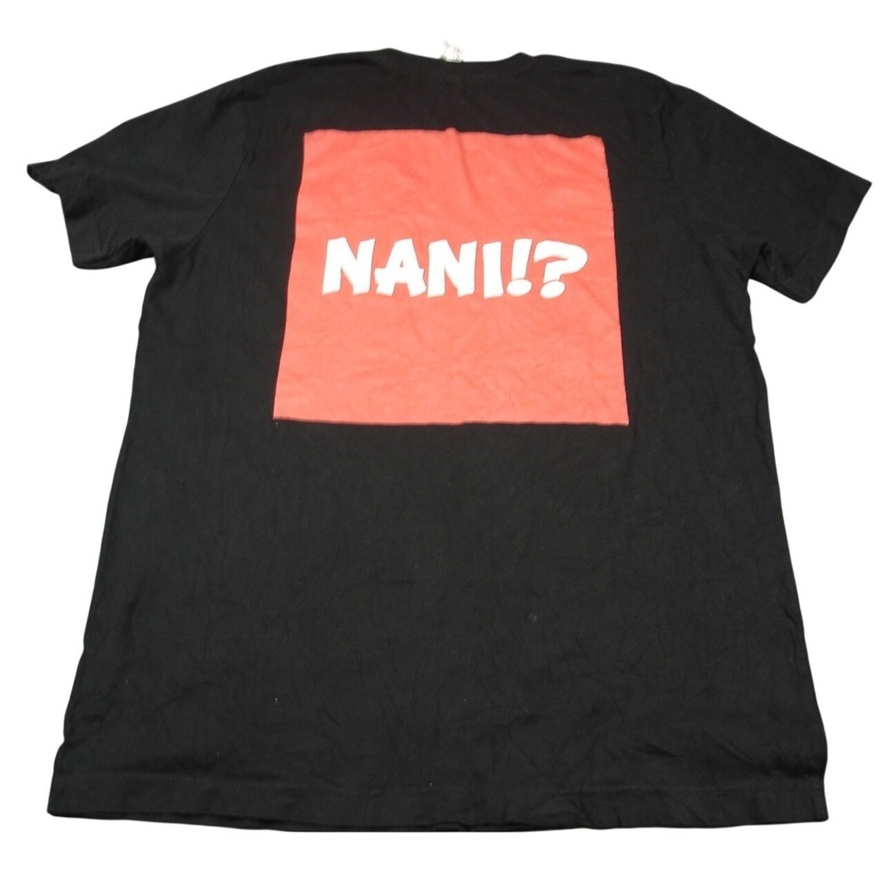 Bella Canvas Mens Omae Wa Mou Shindeiru Anime Meme T-Shirt L Black Nani Graphic - Picture 2 of 7